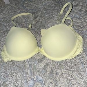 Yellow pushup bra